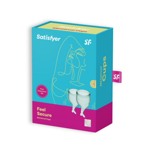 CONJUNTO DE 2 COPOS MENSTRUAIS FEEL SECURE SATISFYER VERDE ESCURO - Image 2