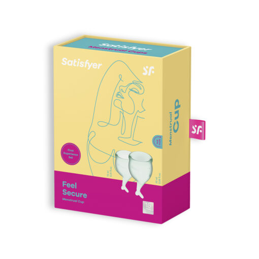 CONJUNTO DE 2 COPOS MENSTRUAIS FEEL SECURE SATISFYER VERDE CLARO - Image 2