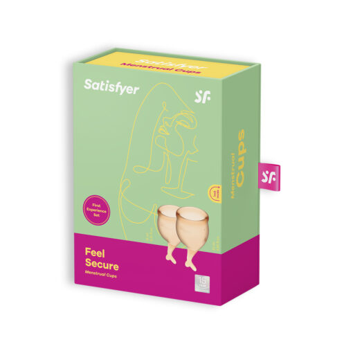 CONJUNTO DE 2 COPOS MENSTRUAIS FEEL SECURE SATISFYER LARANJA - Image 2