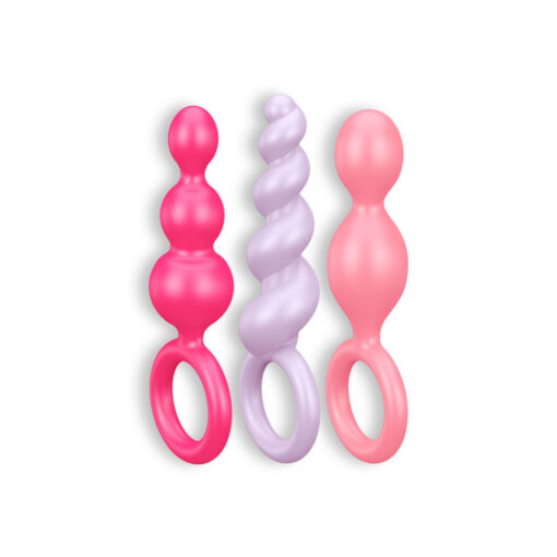 CONJUNTO DE 3 PLUGS ANAIS BOOTY CALL SATISFYER COLORIDOS - Image 2