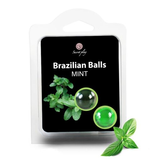 BOLAS LUBRIFICANTES BEIJÁVEIS BRAZILIAN BALLS SABOR A MENTA 2 X 4GR - Image 3