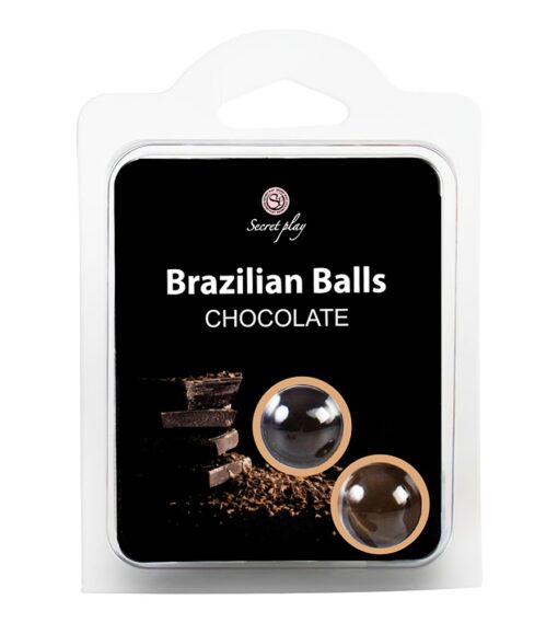 BOLAS LUBRIFICANTES BEIJÁVEIS BRAZILIAN BALLS SABOR A CHOCOLATE 2 X 4GR - Image 4