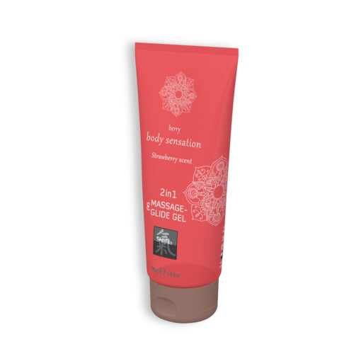 GEL DE MASSAGEM E LUBRIFICANTE 2EM1 COM SABOR A MORANGO SHIATSU? 200ML - Image 2