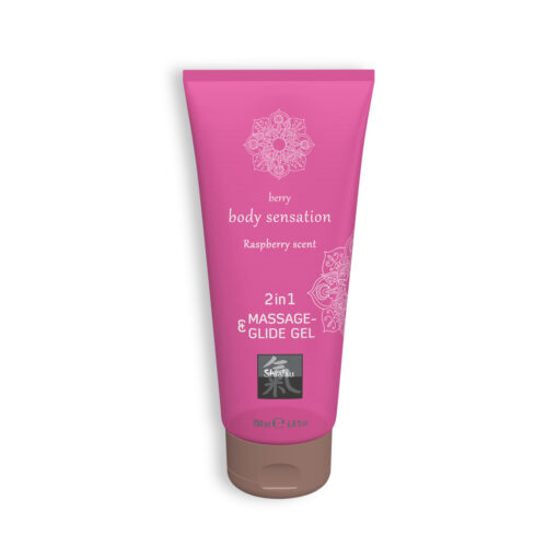 GEL DE MASSAGEM E LUBRIFICANTE 2EM1 COM SABOR A FRAMBOESA SHIATSU? 200ML