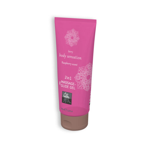 GEL DE MASSAGEM E LUBRIFICANTE 2EM1 COM SABOR A FRAMBOESA SHIATSU? 200ML - Image 2