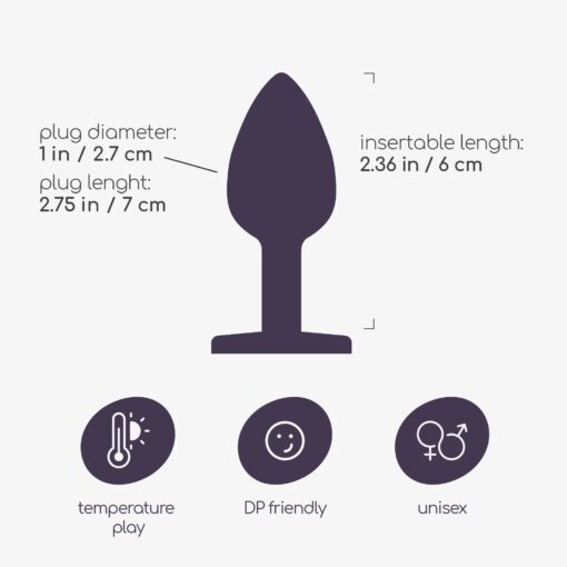 PLUG ANAL JOIA BIJOU TRANSPARENTE PEQUENO CRUSHIOUS COM BOLSA AVELUDADA GRÁTIS - Image 6