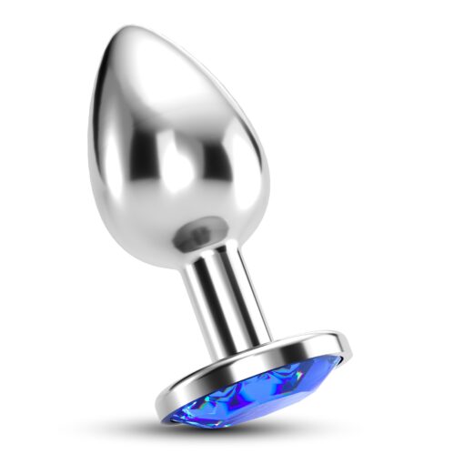 PLUG ANAL JOIA BIJOU AZUL GRANDE CRUSHIOUS COM BOLSA AVELUDADA GRÁTIS - Image 5
