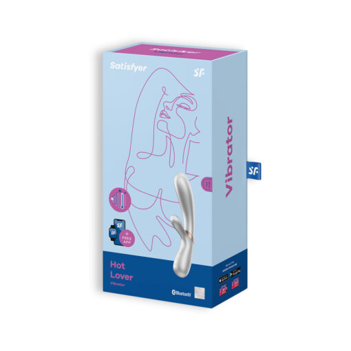 VIBRADOR HOT LOVER COM APP SATISFYER CINZA - CHAMPANHE - Image 6