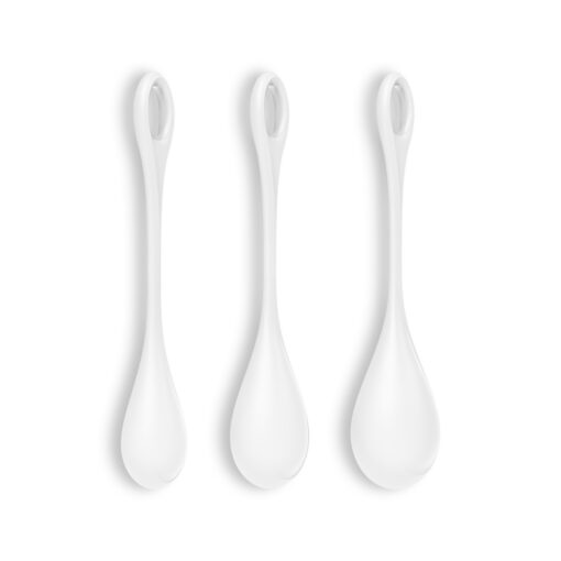 CONJUNTO DE 3 BOLAS KEGEL YONI POWER 1 SATISFYER BRANCAS - Image 3