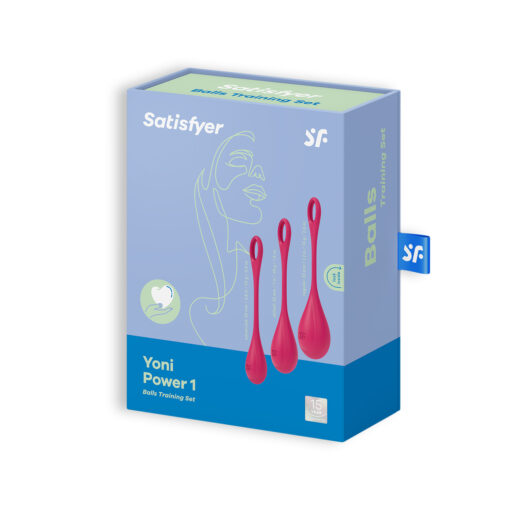 CONJUNTO DE 3 BOLAS KEGEL YONI POWER 1 SATISFYER VERMELHAS - Image 5