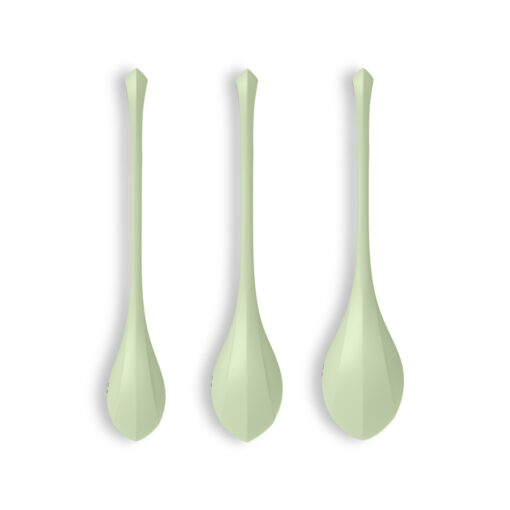 CONJUNTO DE 3 BOLAS KEGEL YONI POWER 2 SATISFYER VERDES - Image 3