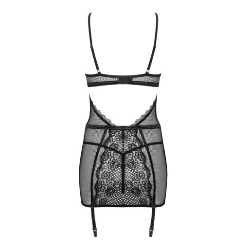 CAMISA DE NOITE E TANGA BASITTA OBSESSIVE PRETA - Image 4
