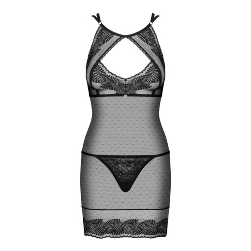 CAMISA DE NOITE E TANGA ALLASTIA OBSESSIVE PRETO - Image 3