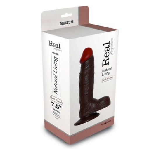 DILDO REALÍSTICO REAL RAPTURE EARTH FLAVOUR 7.5'' NEGRO - Image 3
