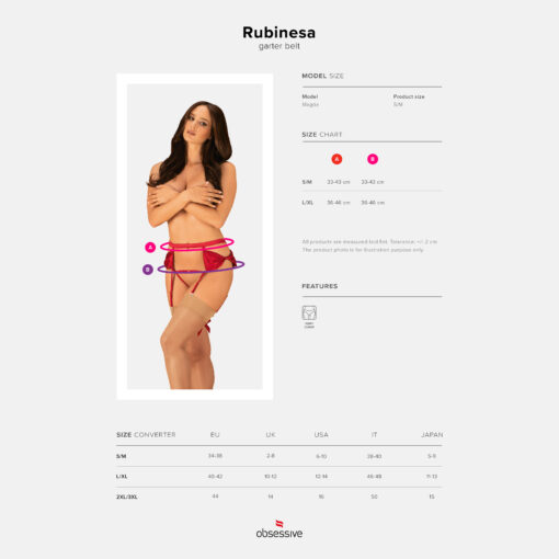 CINTO DE LIGAS E TANGA COM ABERTURA NA VIRILHA RUBINESA OBSESSIVE - Image 7