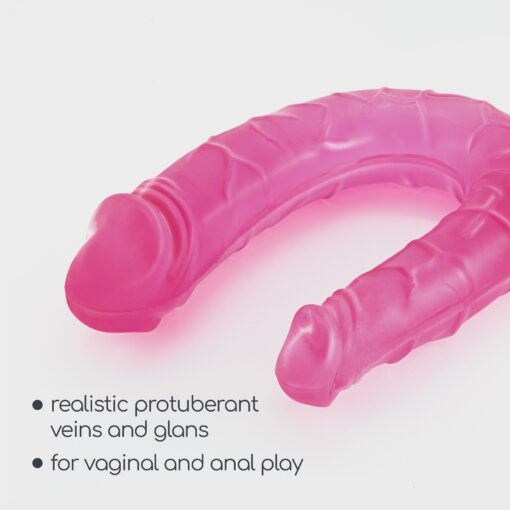 DEEP DIVER DILDO DUPLO COM LUBRIFICANTE ANAL 50ML CRUSHIOUS ROSA - Image 7