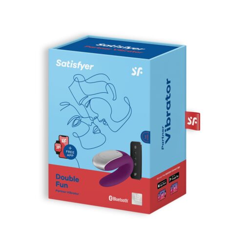VIBRADOR DOUBLE FUN COM APP SATISFYER ROXO - Image 7