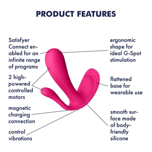 ESTIMULADOR DO PONTO-G E ANAL TOP SECRET + COM APP SATISFYER ROSA - Image 6
