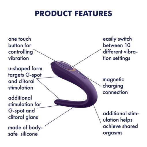 VIBRADOR PARA CASAL DOUBLE CLASSIC COM CARREGADOR USB - Image 9