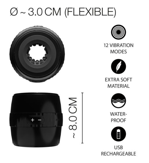 MASTURBADOR VIBRATÓRIO RECARREGÁVEL DONUT MASTURBATOR - Image 8