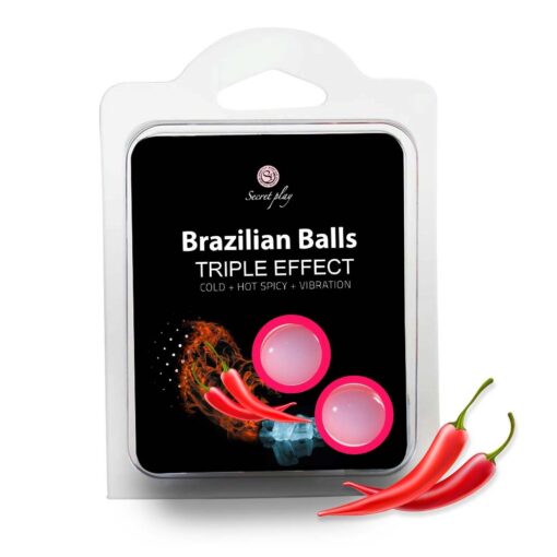 BOLAS LUBRIFICANTES BRAZILIAN BALLS EFEITO TRIPLO 2 X 4GR - Image 2