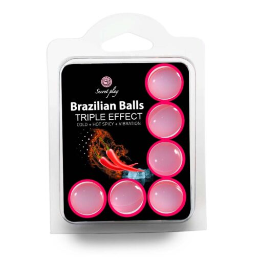 BOLAS LUBRIFICANTES BRAZILIAN BALLS EFEITO TRIPLO 6 X 4GR - Image 3