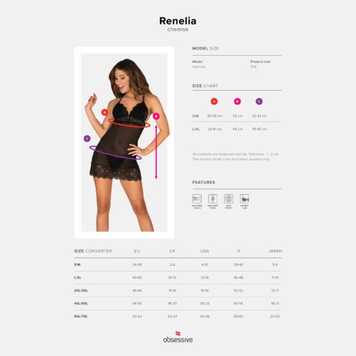 CAMISA DE NOITE E TANGA RENELIA OBSESSIVE - Image 5