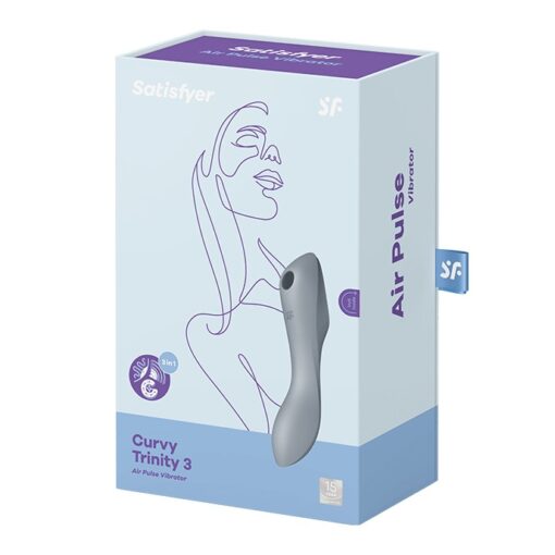 VIBRADOR CURVY TRINITY 3 SATISFYER CINZA - Image 10