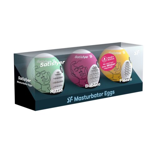 PACK DE 3 MASTURBADOR MASTURBATOR EGG RIFFLE