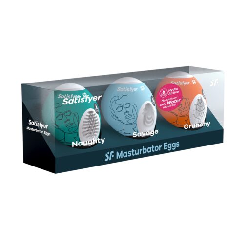 PACK DE 3 MASTURBADOR MASTURBATOR EGG NAUGHTY