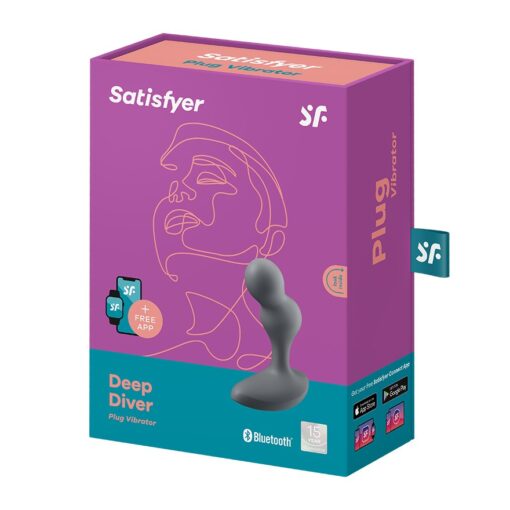 VIBRADOR ANAL DEEP DIVER COM APP SATISFYER CINZENTO - Image 2
