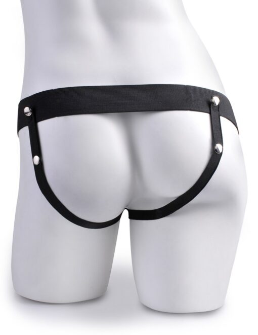ARNÊS COM DILDO OCO RECARREGÁVEL 6 HOLLOW RECHARGEABLE STRAP-ON COM COMANDO FETISH FANTASY SERIES - Image 4