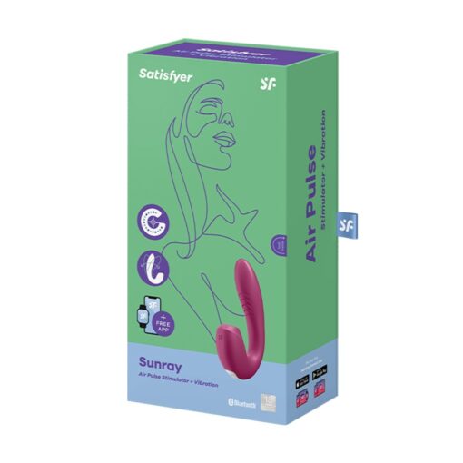 VIBRADOR SUNRAY COM APP SATISFYER VERMELHO - Image 2
