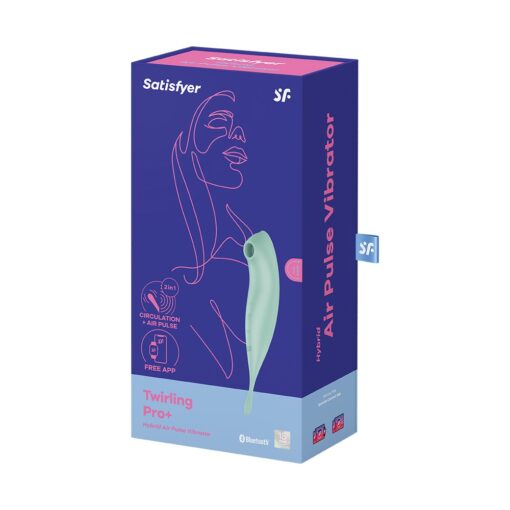 VIBRADOR TWIRLING PRO SATISFYER COM APLICAÇÃO CONNECT MENTA - Image 2