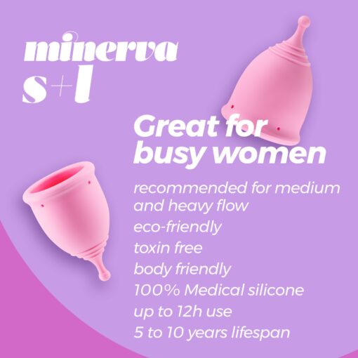 COPOS MENSTRUAIS MINERVA S + L COM BOLSA E LIMPADOR DE BRINQUEDOS 150 ML CRUSHIOUS - Image 7