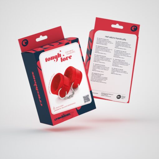 ALGEMAS DE VELCRO TOUGH LOVE COM CORRENTE DE 40CM EXTRA CRUSHIOUS VERMELHAS - Image 6