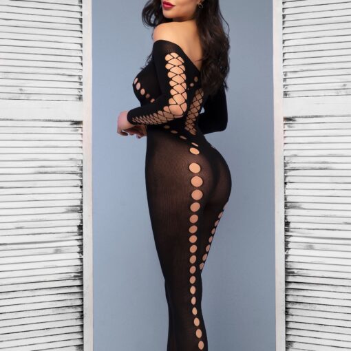 CATSUIT CR-4646 PRETO CHILIROSE - Image 2