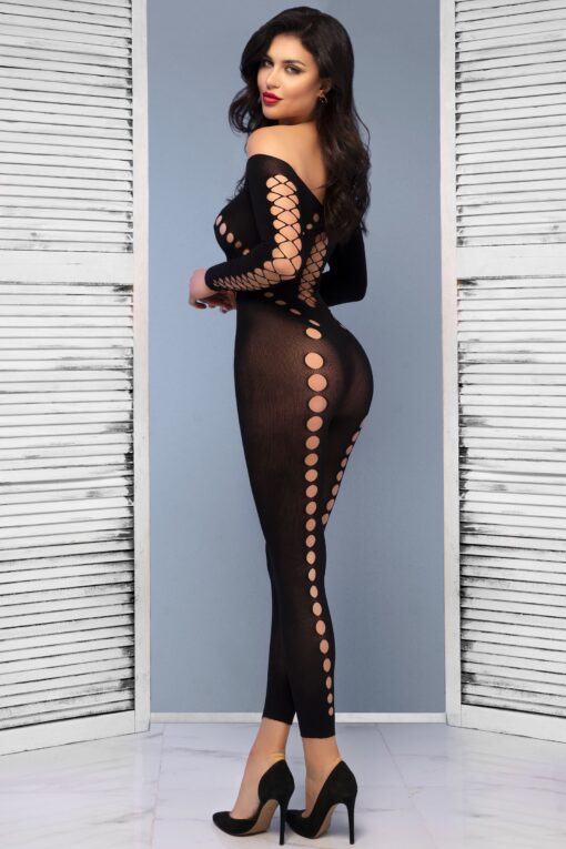 CATSUIT CR-4646 PRETO CHILIROSE - Image 3