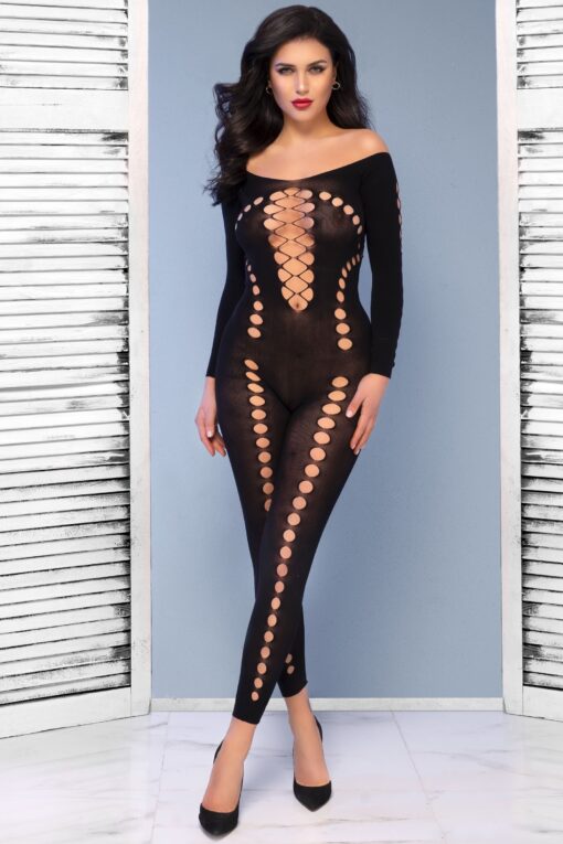 CATSUIT CR-4646 PRETO CHILIROSE - Image 4