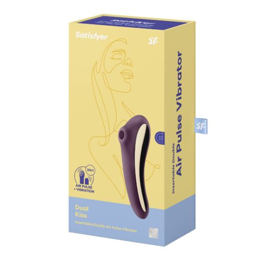 VIBRADOR DUAL KISS SATISFYER BORDEAUX - Image 5
