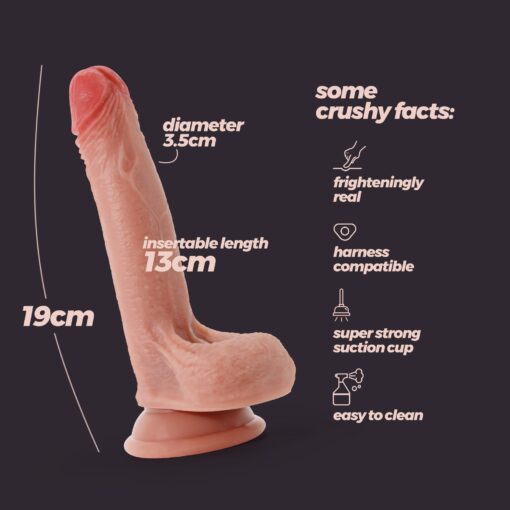 DILDO DE SILICONE LÍQUIDO INVIKTUS 7 CRUSHIOUS PELE - Image 2