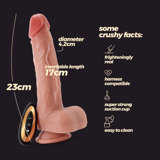VIBRADOR DE SILICONE LÍQUIDO INVIKTUS VIBE 9 CRUSHIOUS PELE - Image 8