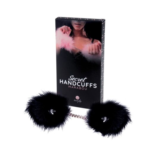 ALGEMAS SECRET HANDCUFFS MARABOU PRETAS SECRET PLAY - Image 2