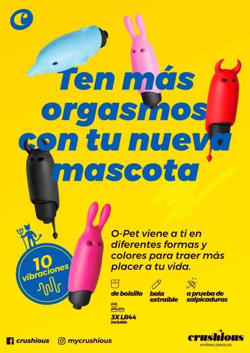 O-PET DIABO COM BALA DE 10 VIBRAÇÕES PRETO CRUSHIOUS - Image 12