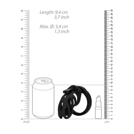 JAULA MODEL 24 CHASTITY 3.5 /9 CM PRETO MANCAGE - Image 6