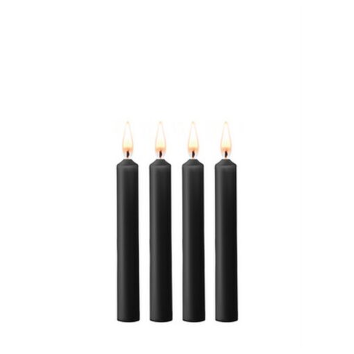CONJUNTO DE 4 VELAS PRETAS TEASING WAX CANDLES OUCH!