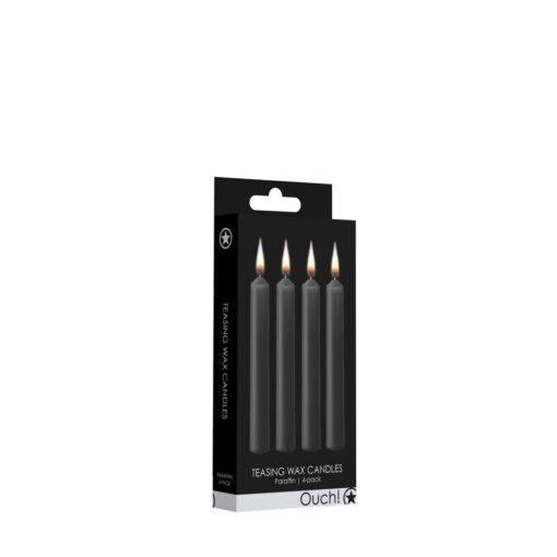 CONJUNTO DE 4 VELAS PRETAS TEASING WAX CANDLES OUCH! - Image 2