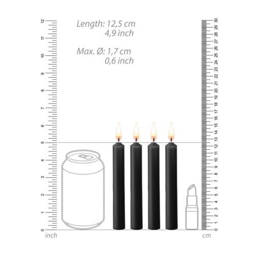 CONJUNTO DE 4 VELAS PRETAS TEASING WAX CANDLES OUCH! - Image 4