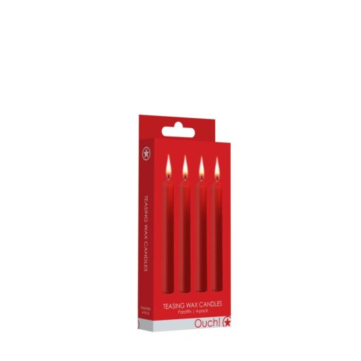CONJUNTO DE 4 VELAS VERMELHAS TEASING WAX CANDLES OUCH! - Image 2