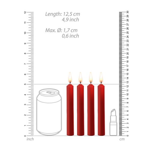 CONJUNTO DE 4 VELAS VERMELHAS TEASING WAX CANDLES OUCH! - Image 5